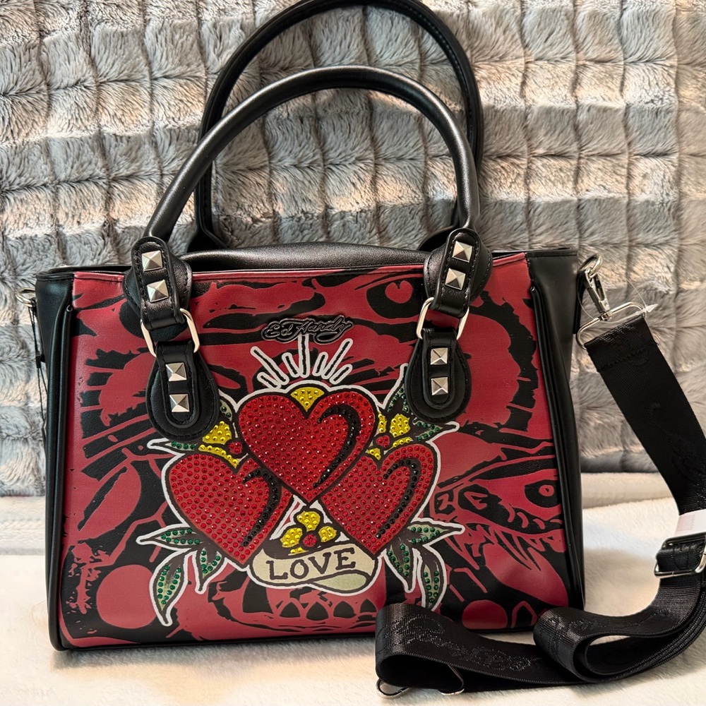 Ed Hardy Black Insulated Beverage / lunch Cooler